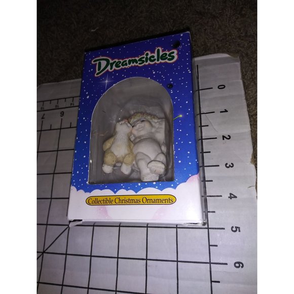 VTG Dreamsicles Cherub and Bunny Boxed Ornament Angel and Rabbit Ornament 1994 - Picture 6 of 6